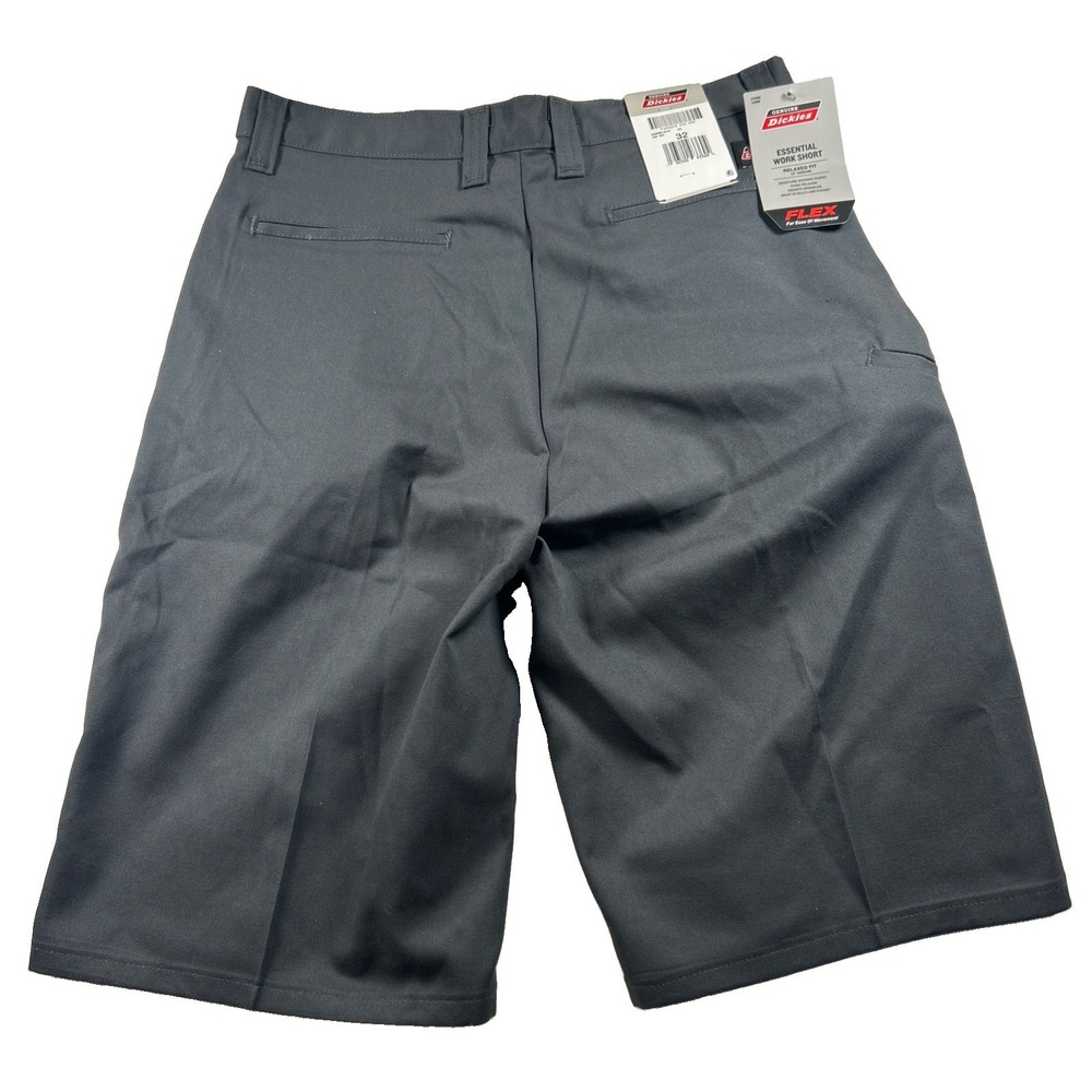 Dickies Shorts Mens 32 Black Essential Work Short Relaxed Fit Flex P425206 NEW
